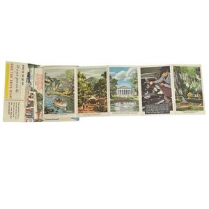 Esso Gas Road Maps Cover Art Advertising Postcard Size Booklet Vacation Views